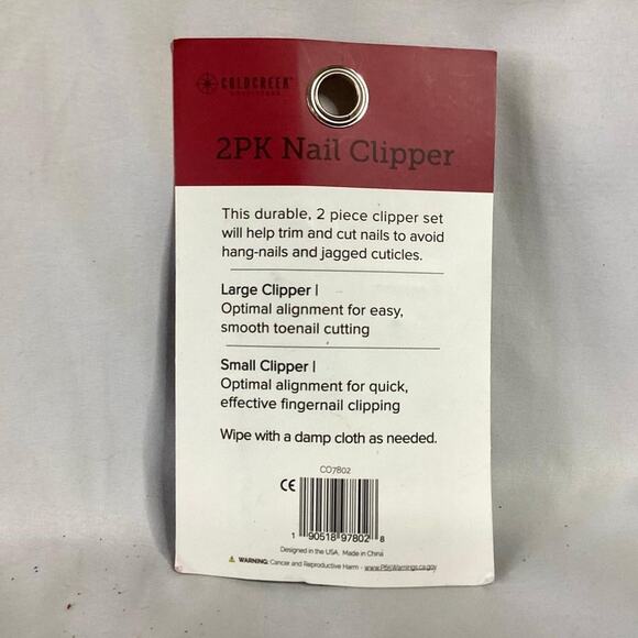 Coldcreek 2 pack Nail Clipper - Picture 2 of 2